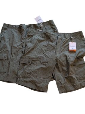 Lot Of 2 NWT Wearfirst Cationic Cargo Shorts Olive Green Size 40